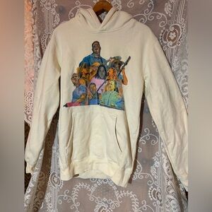 Zach Bryan Quitting Time Tour Cream Sweat Shirt size small unisex.